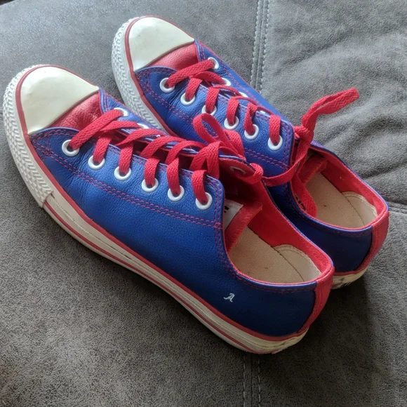 ⭐ Converse All Star Blue Leather Sneakers - Picture 3 of 8